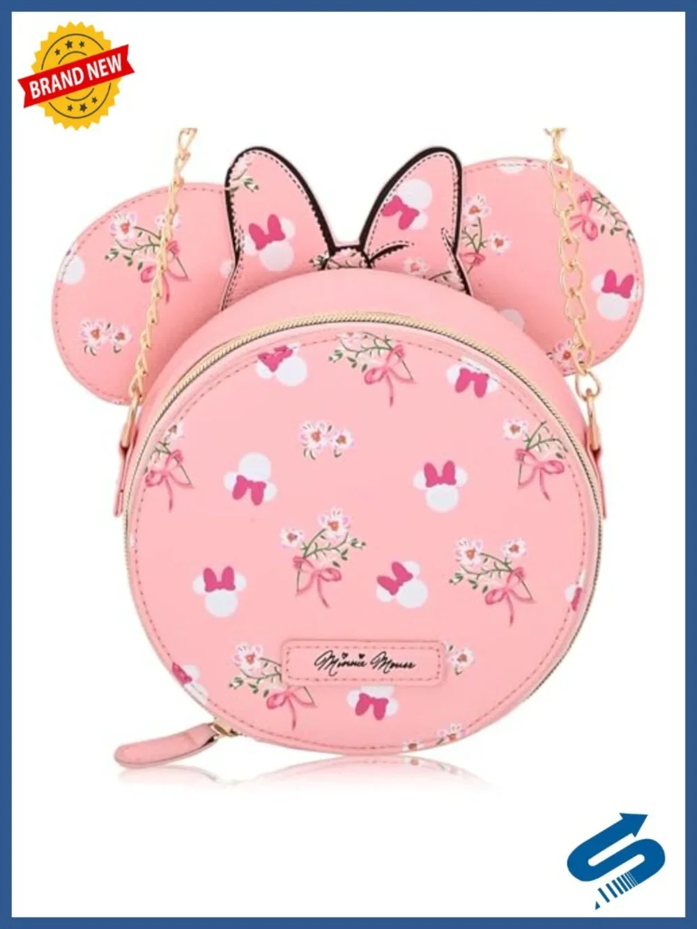 Officially Licensed Disney Minnie Mouse Crossbody Purse - Faux Leather Shoulder